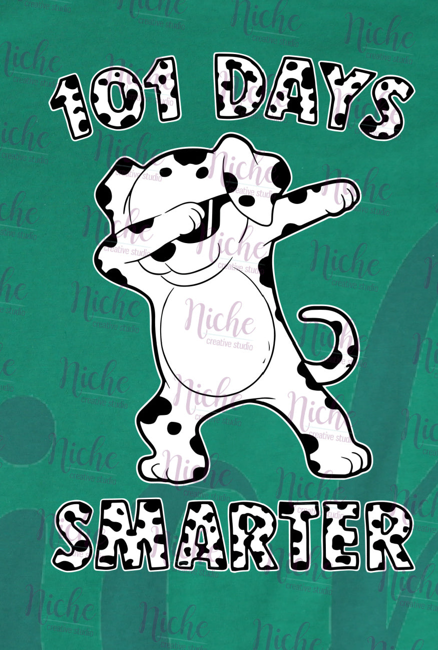 -1012 101 Days Smarter Dabbing Dalmatian Decal