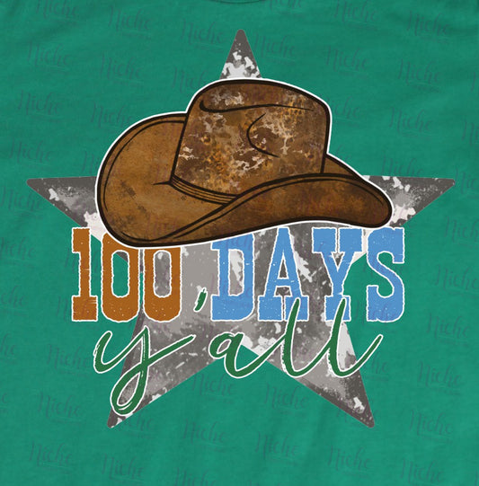 -1017 100 Days Cowboy Hat Decal