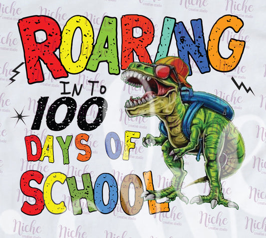 -1018 100 Days Dino Roar Decal