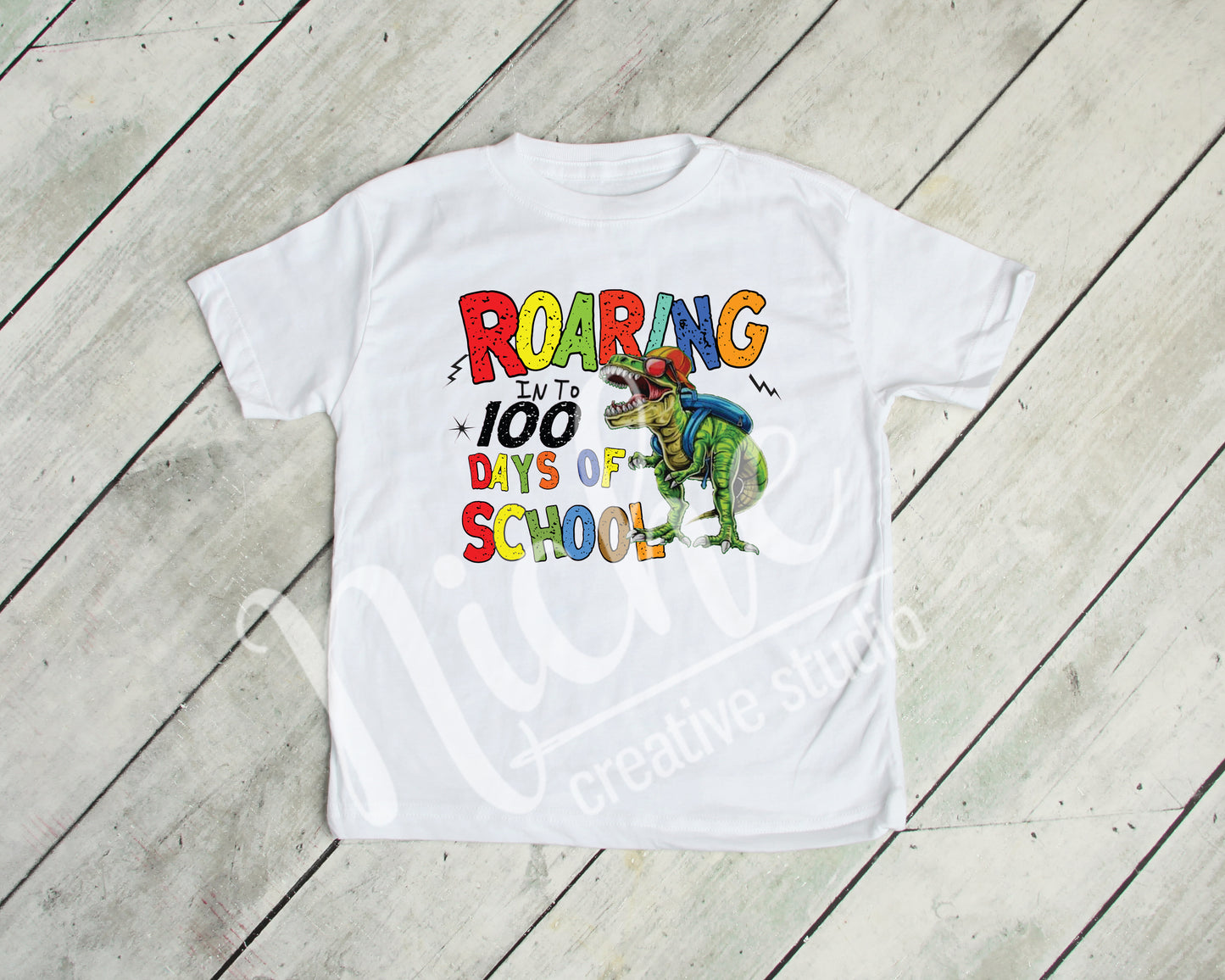 -1018 100 Days Dino Roar Decal