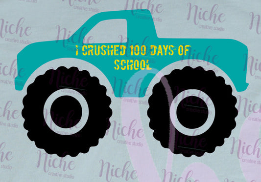 -1024 100 Days Blue Truck Decal