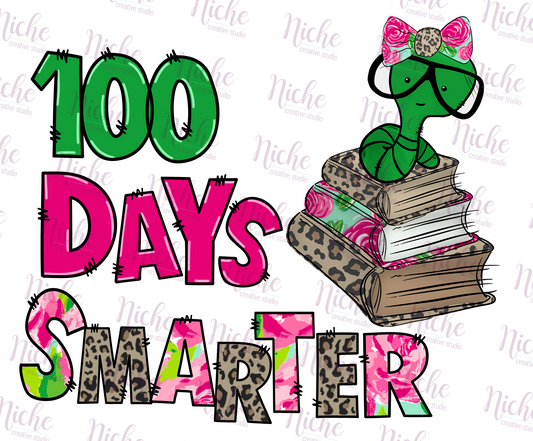 -1027 100 Days Smarter Books Decal