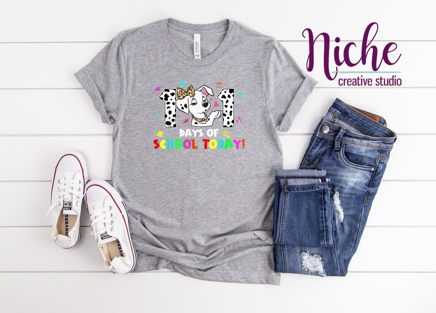 -1033 101 Dalmatian with Bow Decal