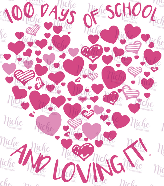 -1035 100 Days Hearts Decal