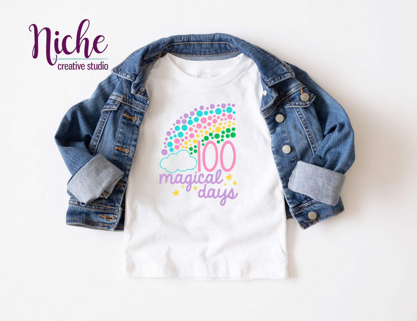 -1037 100 Magical Days Rainbow Decal