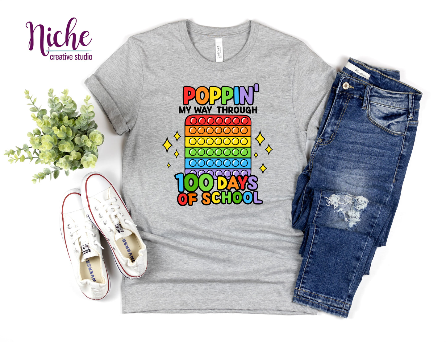 -1042 100 Poppin Days Decal