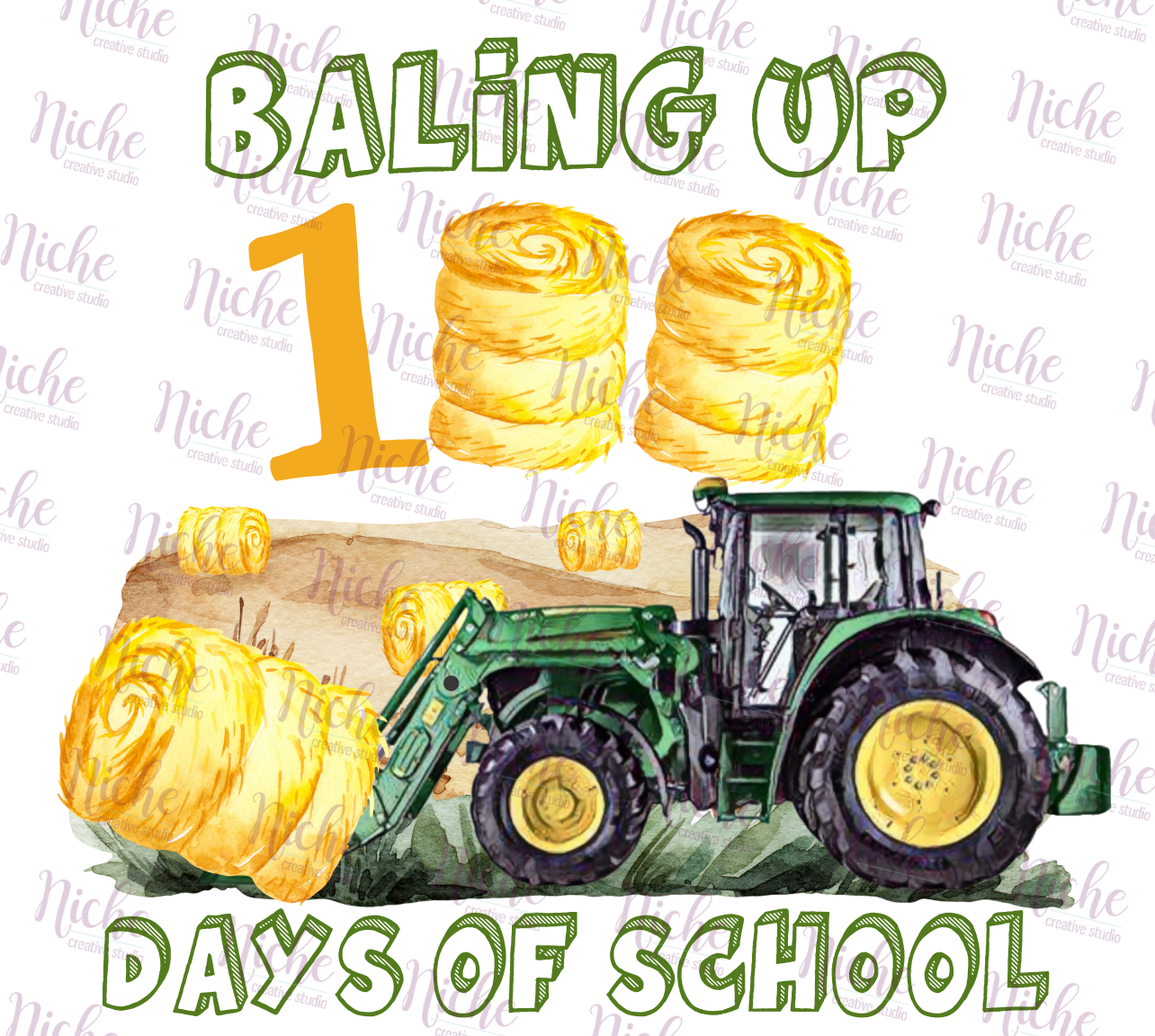 -1043 100 Days Tractor Decal