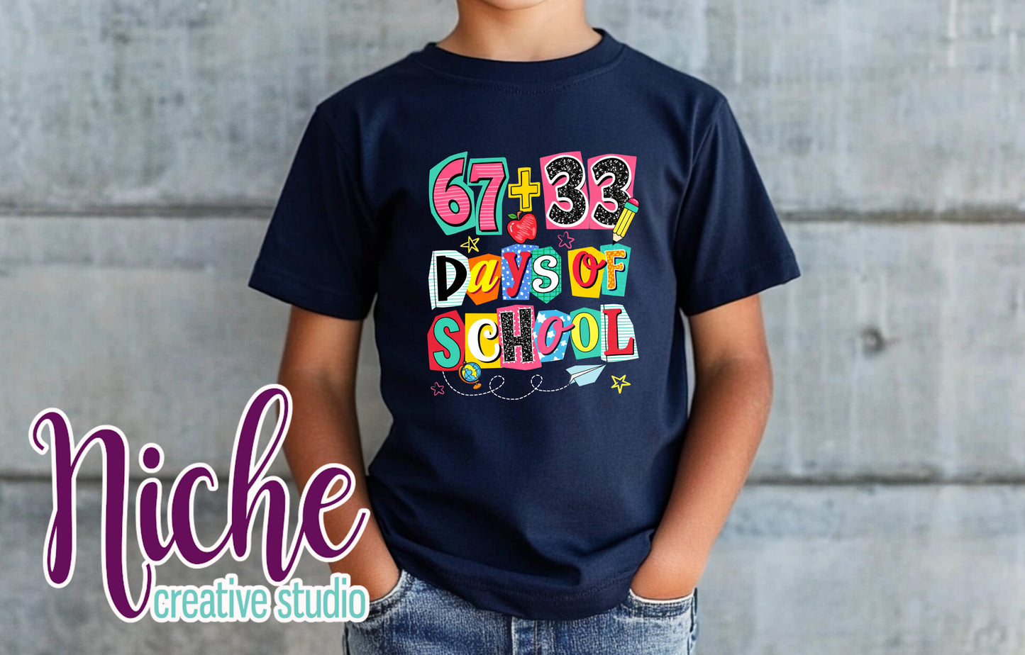 -10841 67 + 33 Days of School Decal