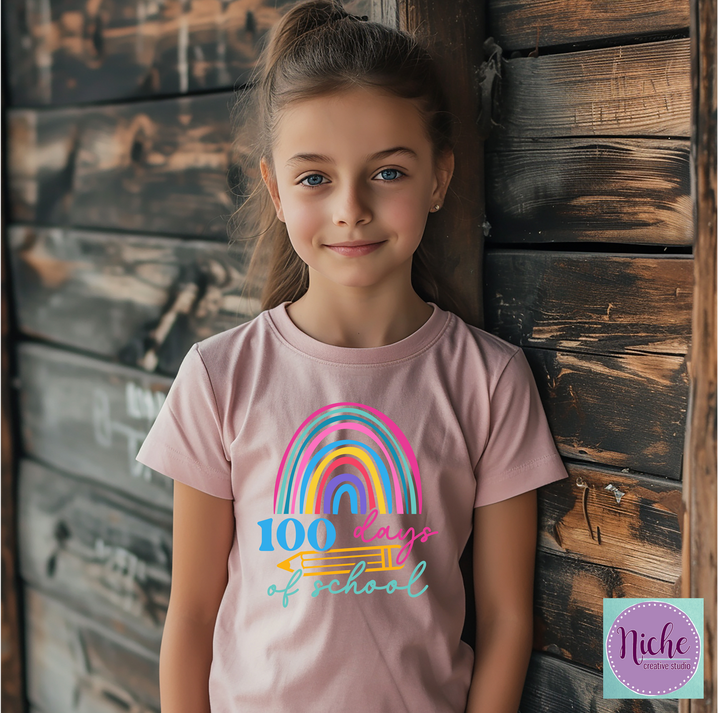 -1099 100 Days of School Rainbow Decal