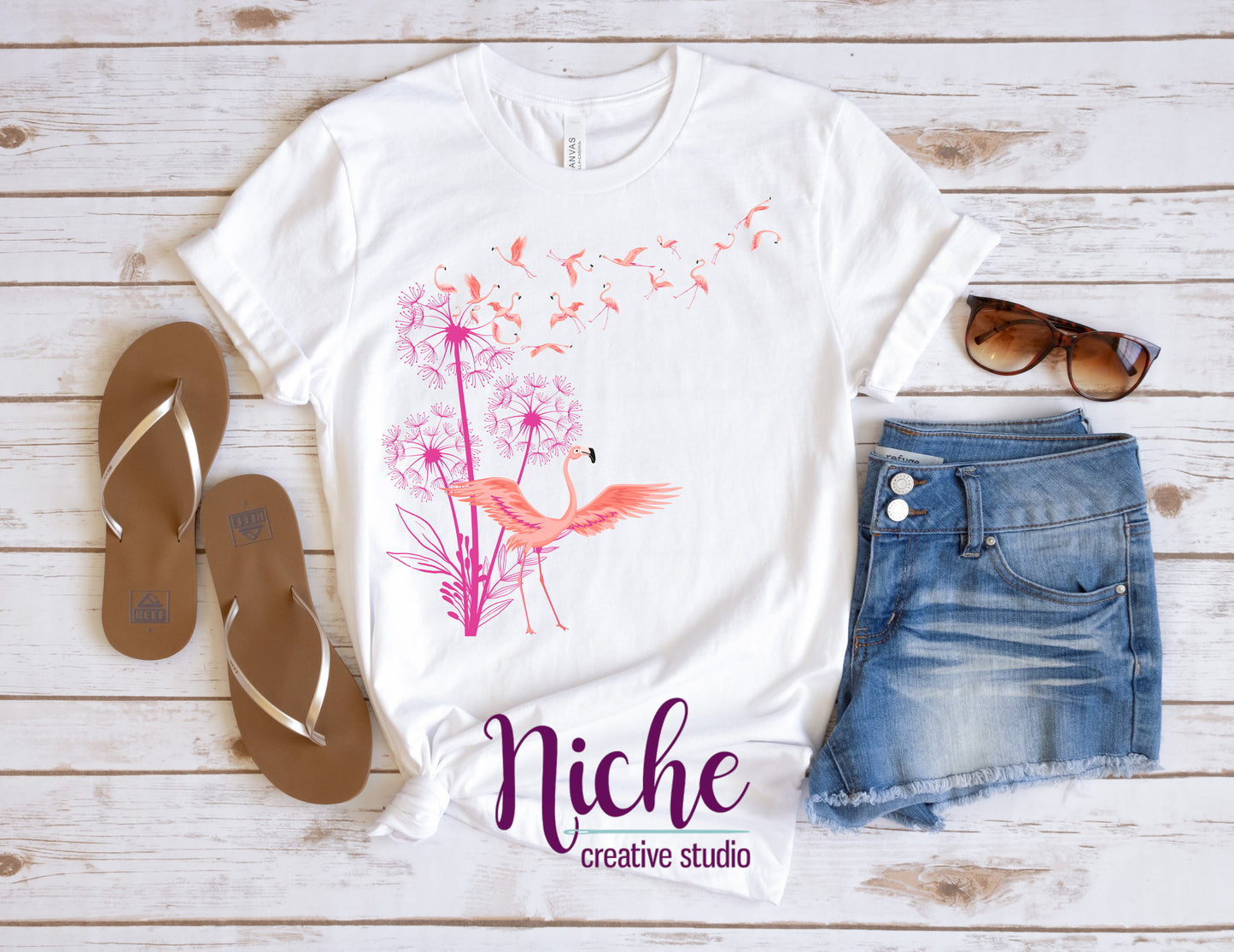 -ANI1869 Flamingos Flying Decal