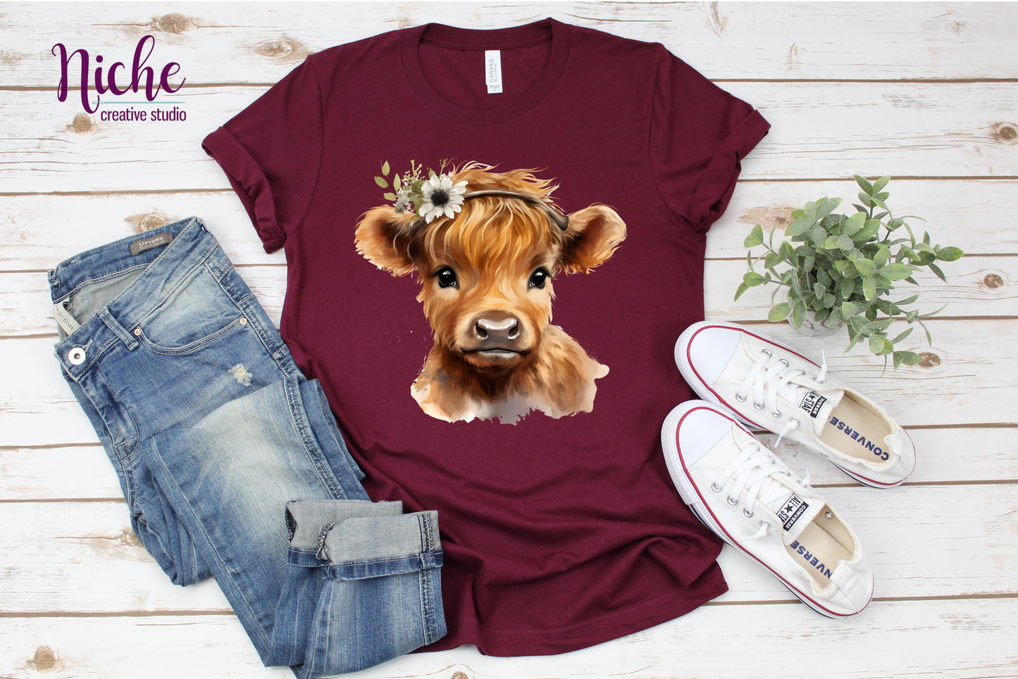 -ANI447 Highland Cow Decal