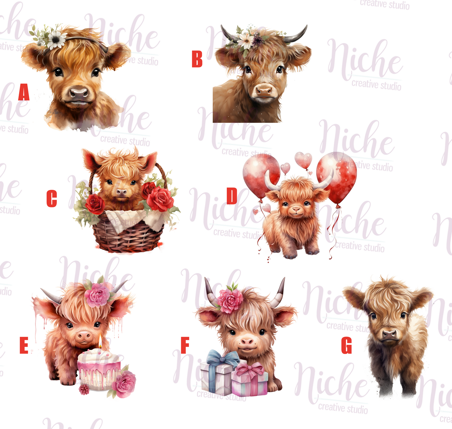 -ANI447 Highland Cow Decal