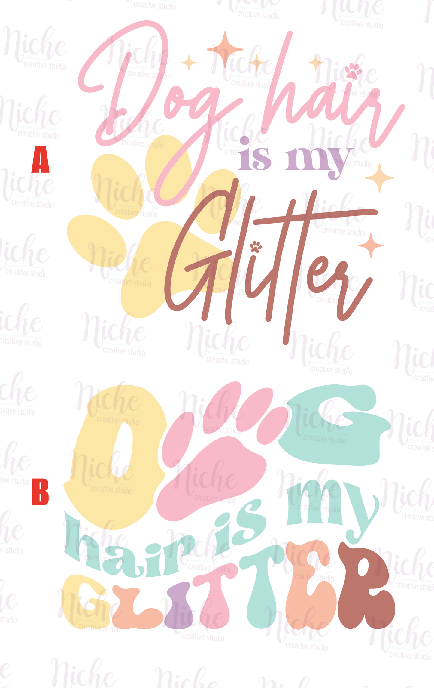 -ANI6037 Dog Hair Is My Glitter Decal