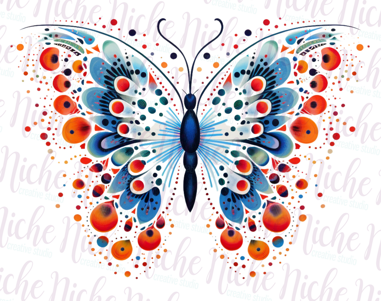 - ANI665 Butterfly Dots Decal