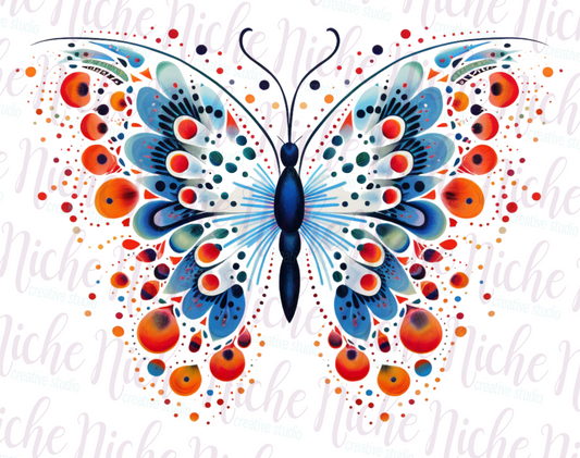 - ANI665 Butterfly Dots Decal