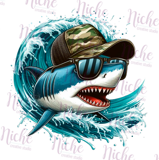 -ANI8126 Camo Shark Decal