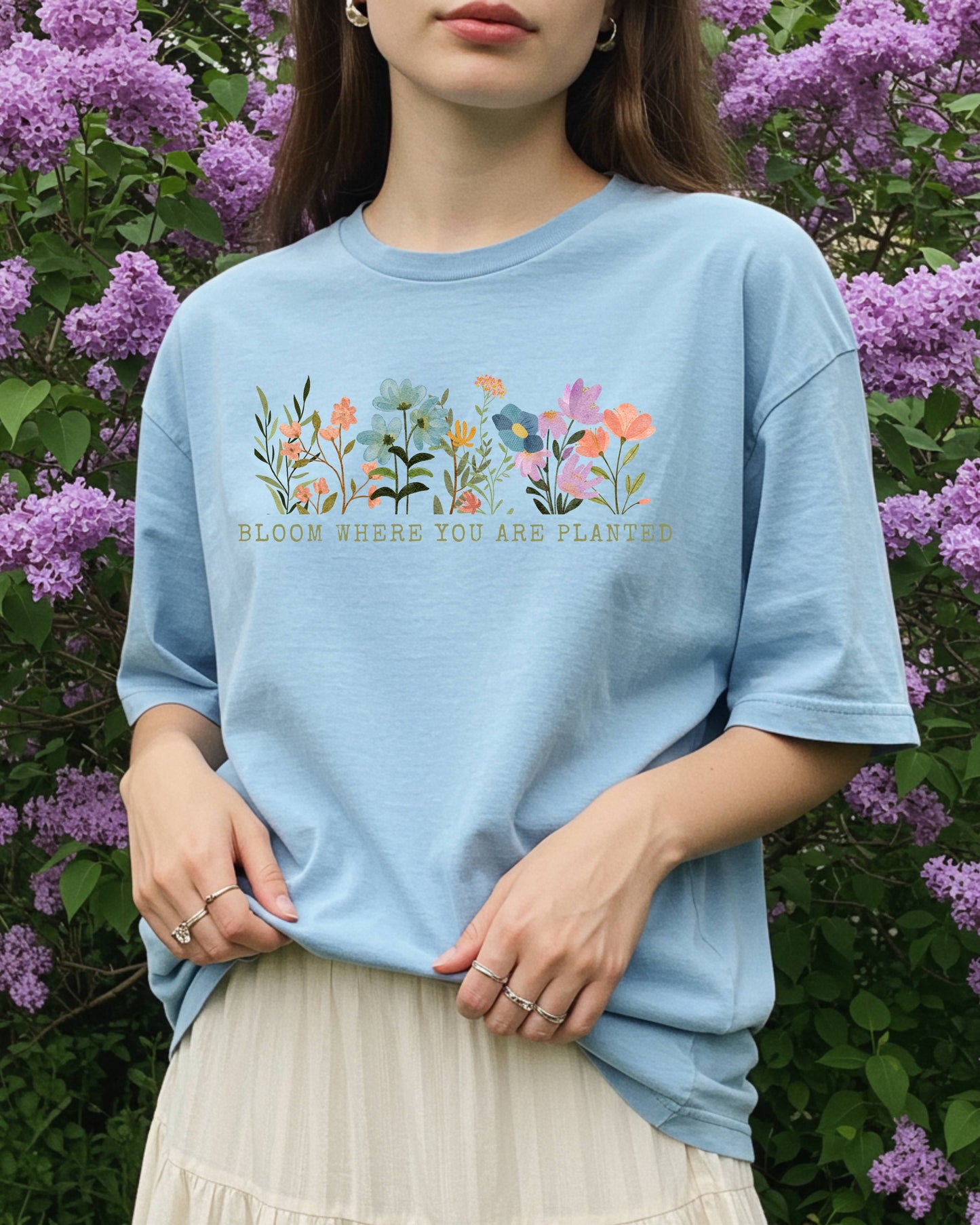 April $10 Shirt of the Month - Bloom Flowers