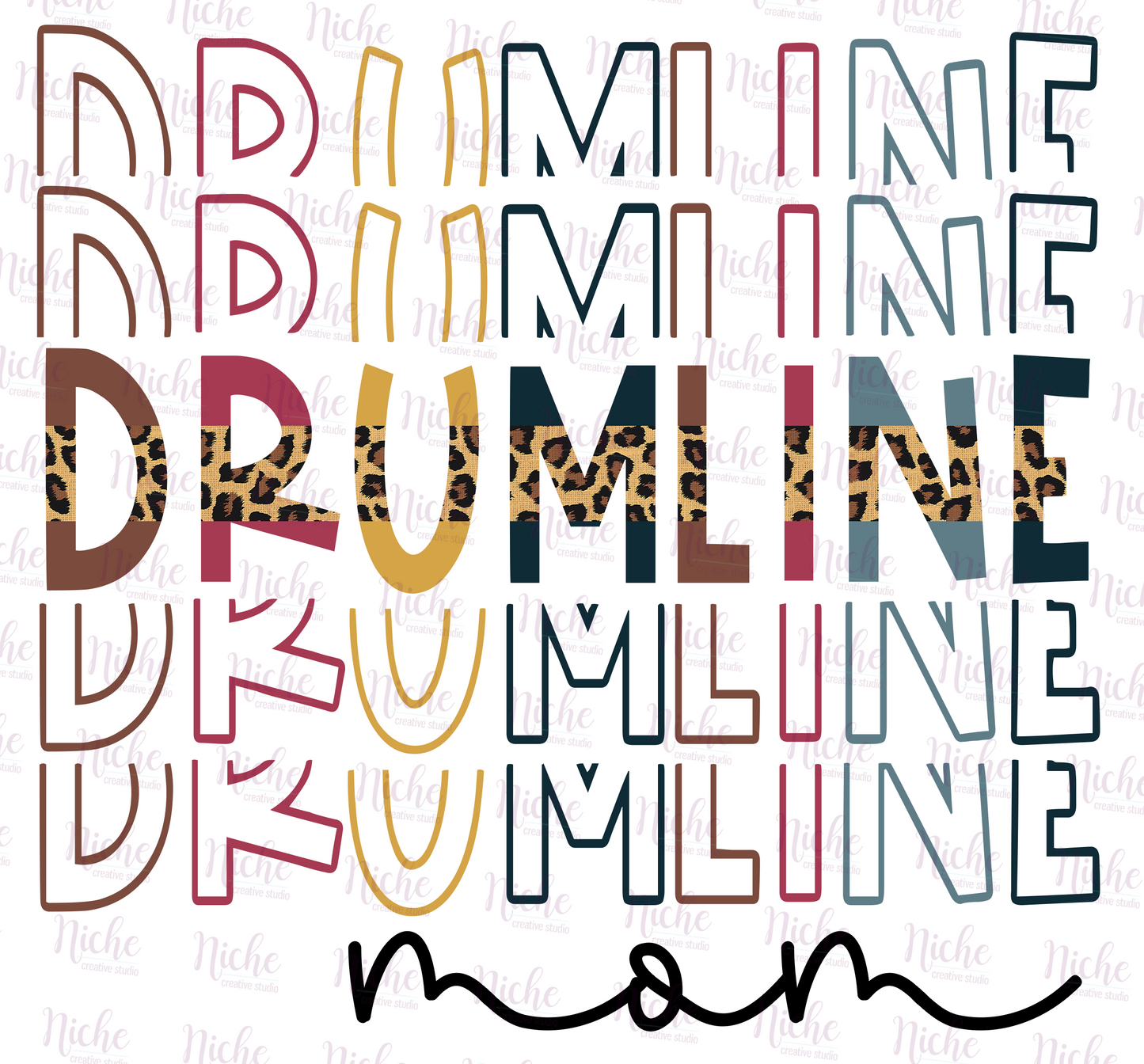 -BAN491 Drumline Mom Decal