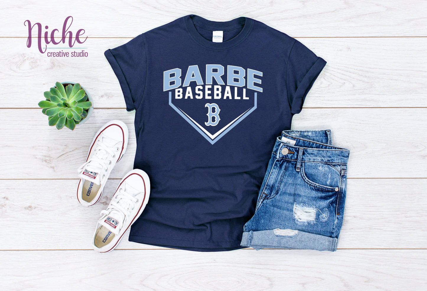 -BAR1796 Barbe Baseball Home Plate Decal