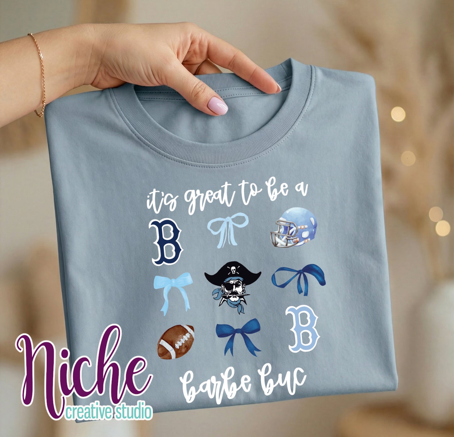 -BAR1916 Barbe Buc Bow Football Decal