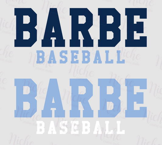 -BAR1989 Barbe Baseball Decal