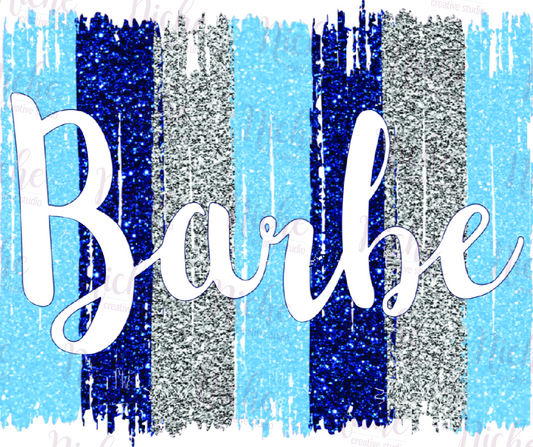 -BAR3081 Barbe Glitter Brushstroke Decal