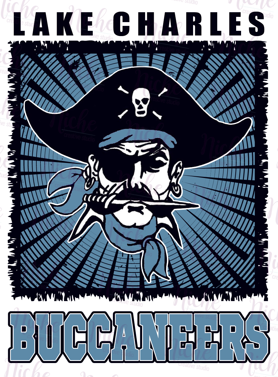 - BAR308 Lake Charles Buccaneers Decal