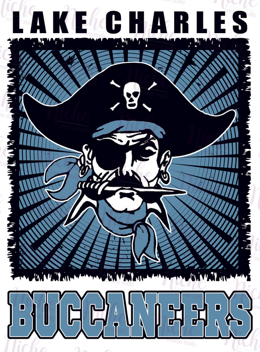 - BAR308 Lake Charles Buccaneers Decal