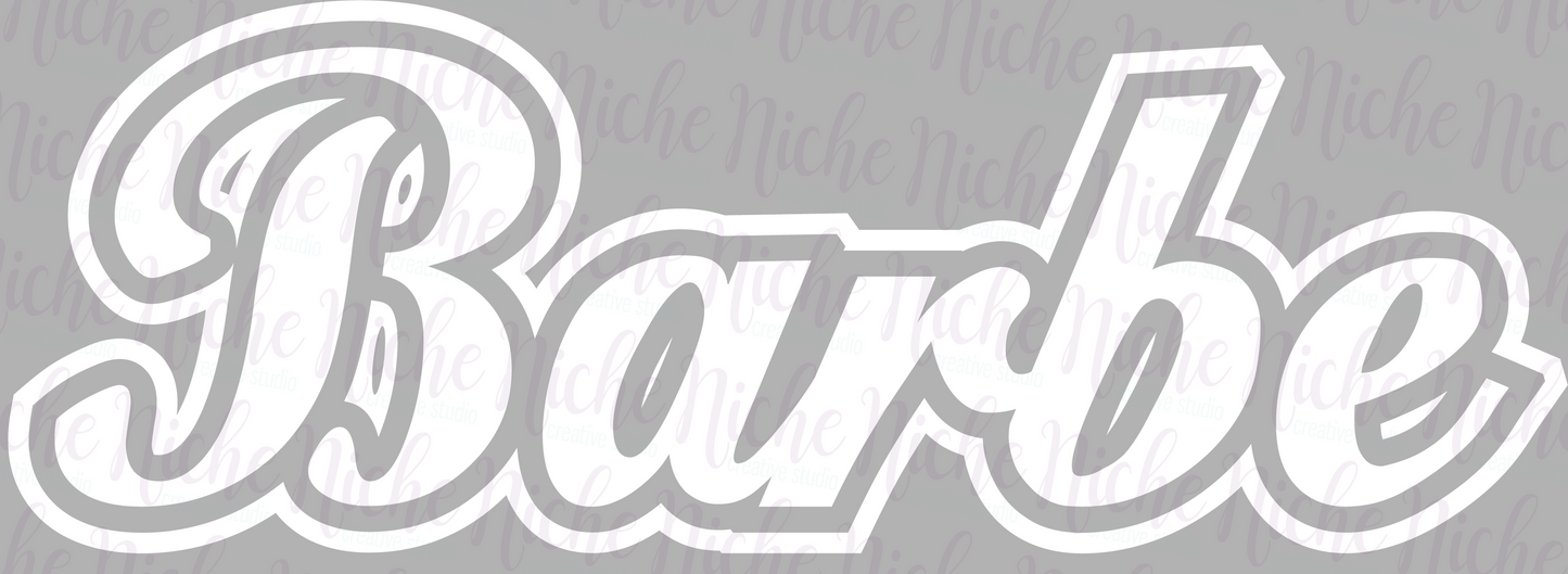 -BAR3360 Barbe Decal