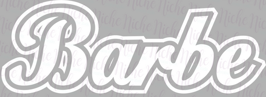 -BAR3360 Barbe Decal