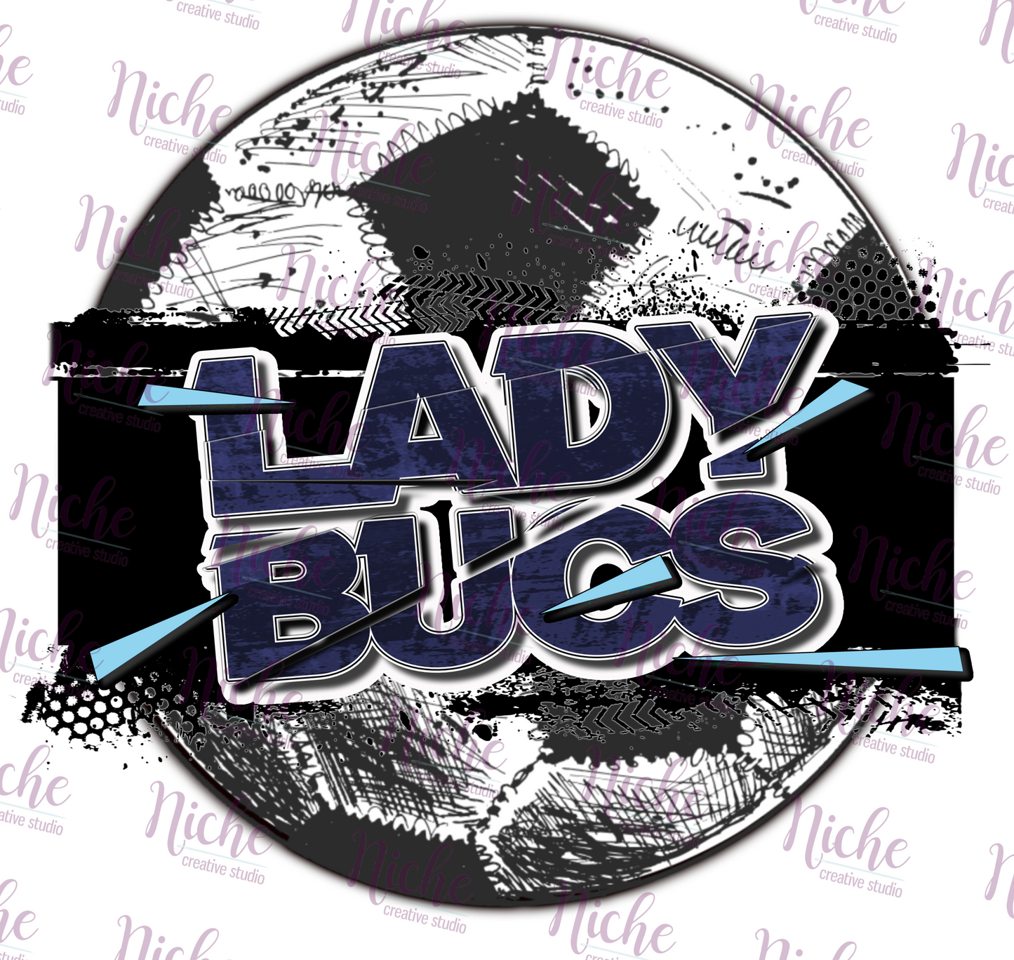 - BAR526 Split Soccer Lady Bucs Decal