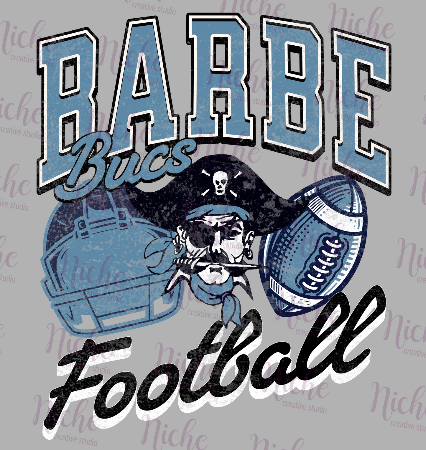 -BAR8229 Barbe Football Decal