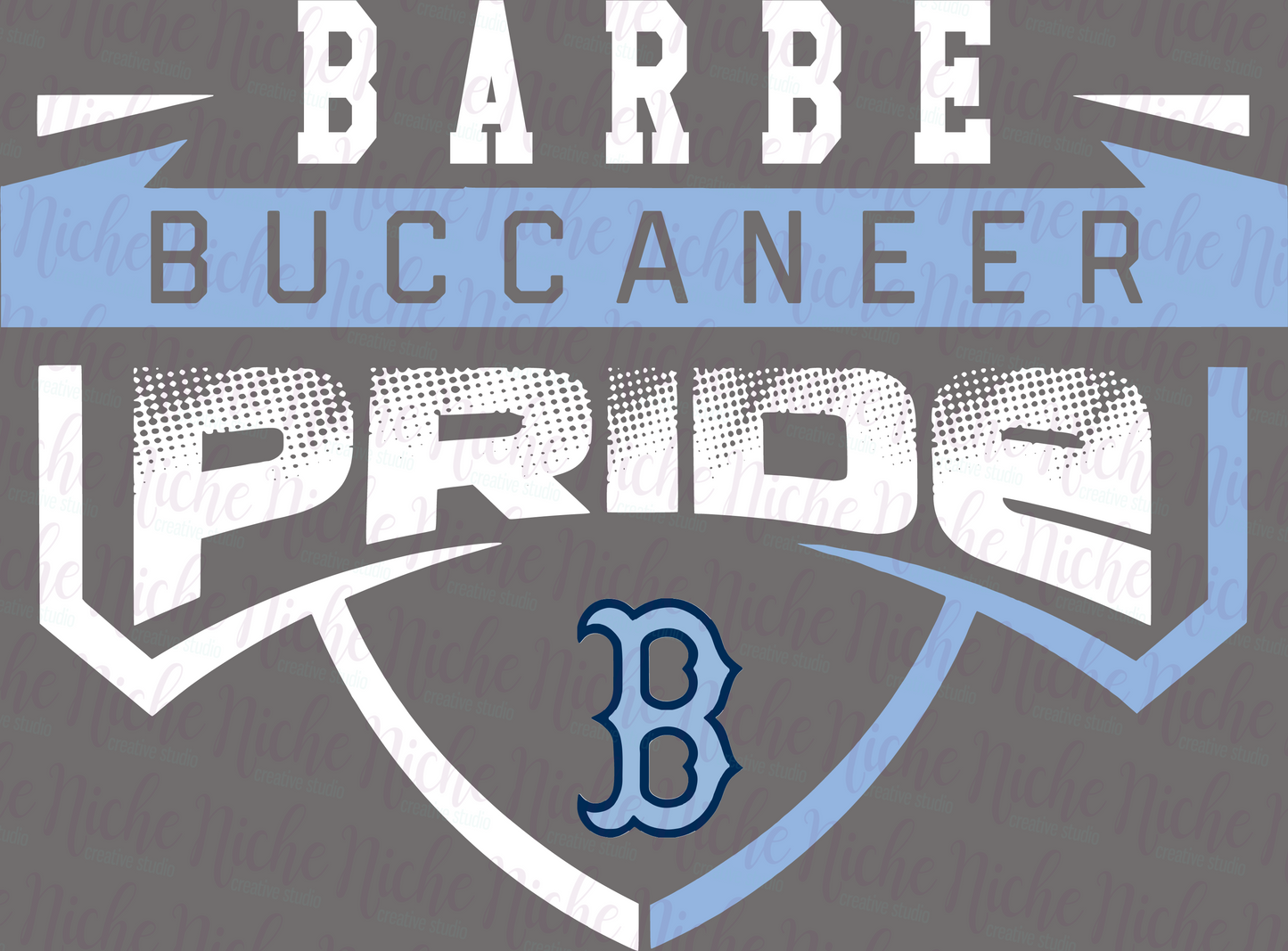 -BAR8268 Barbe Buc Football Pride Decal