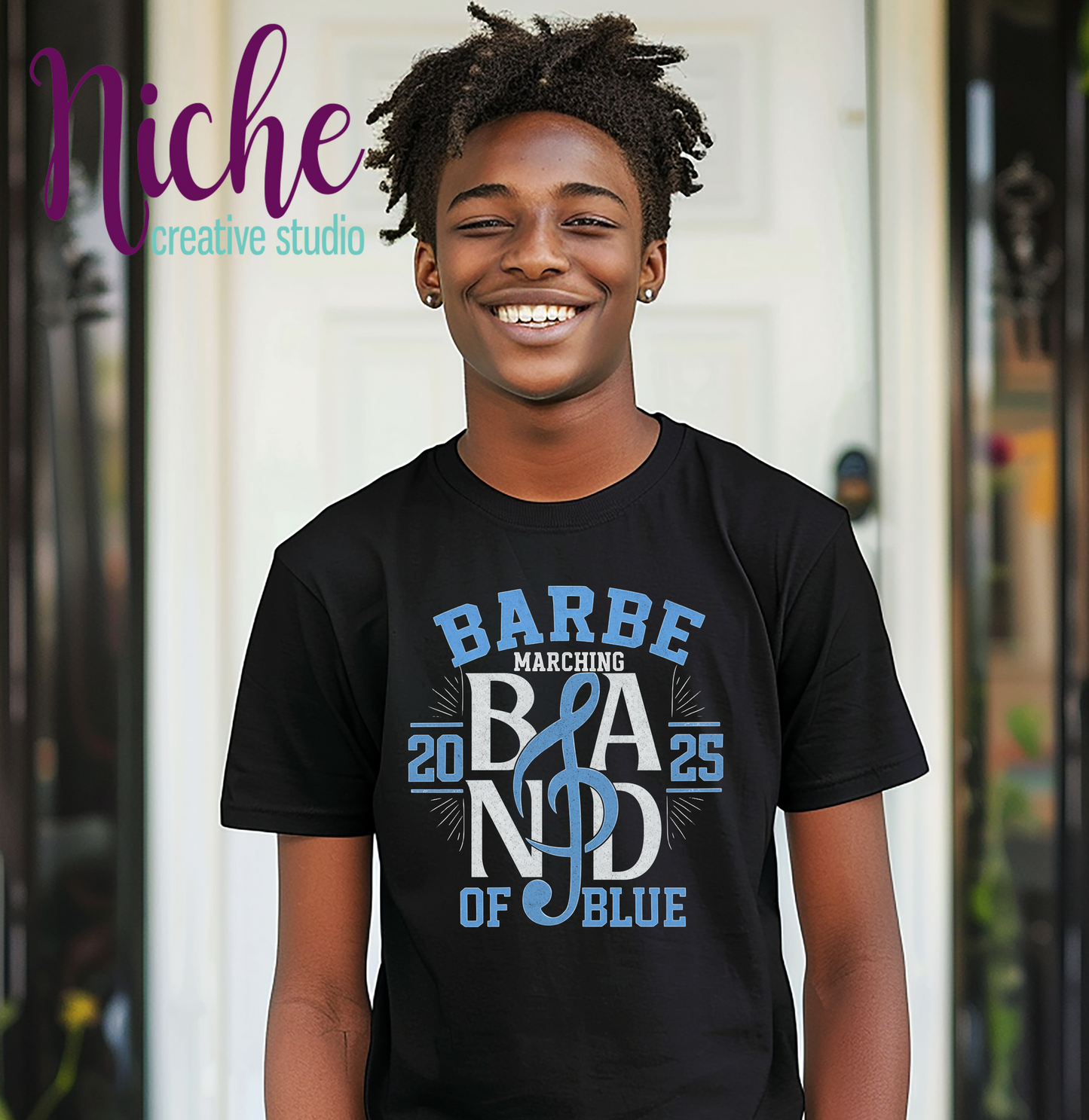 -BAR8299 Barbe Marching Band of Blue Decal
