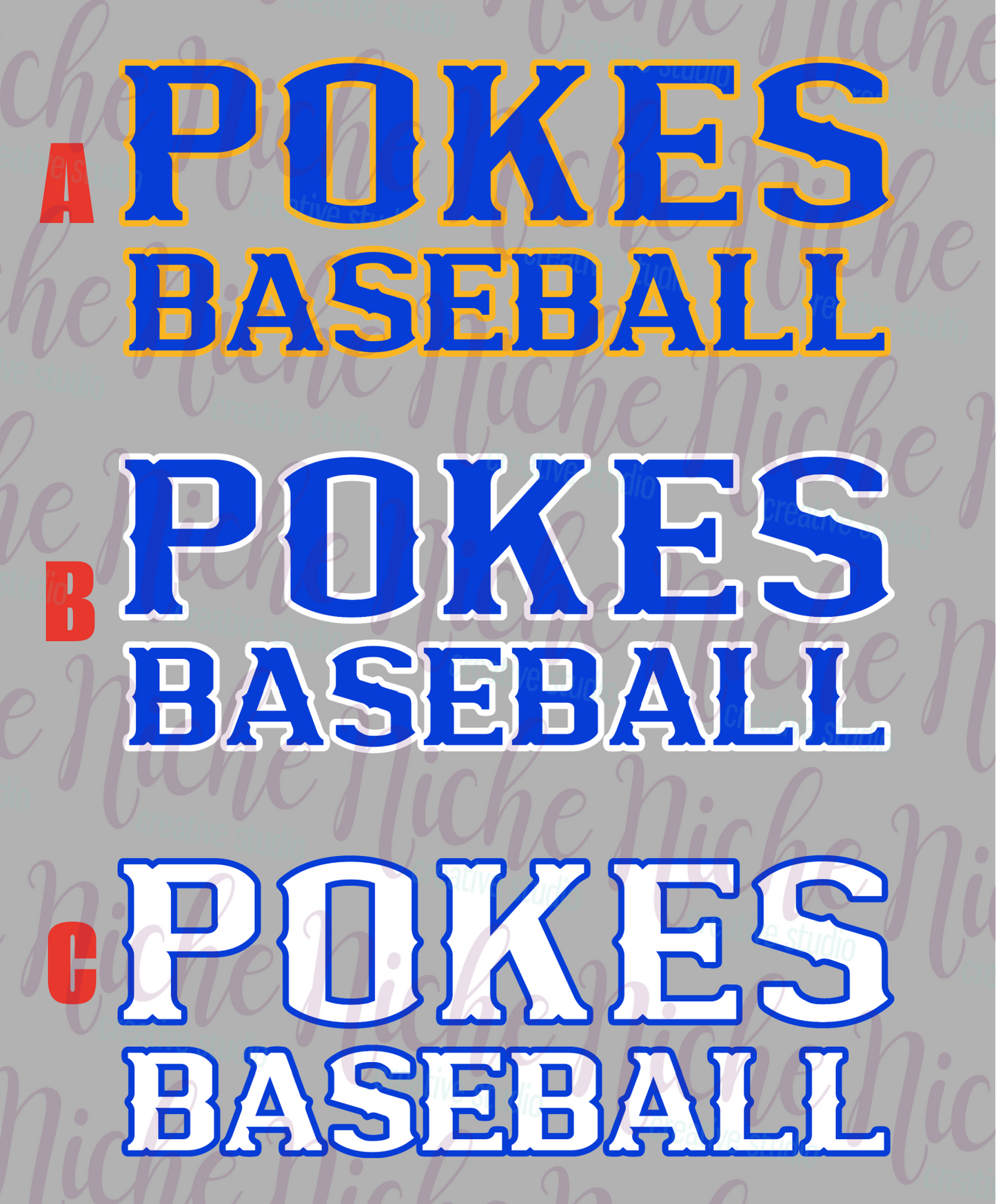 -BAS1428 Pokes Baseball Decal