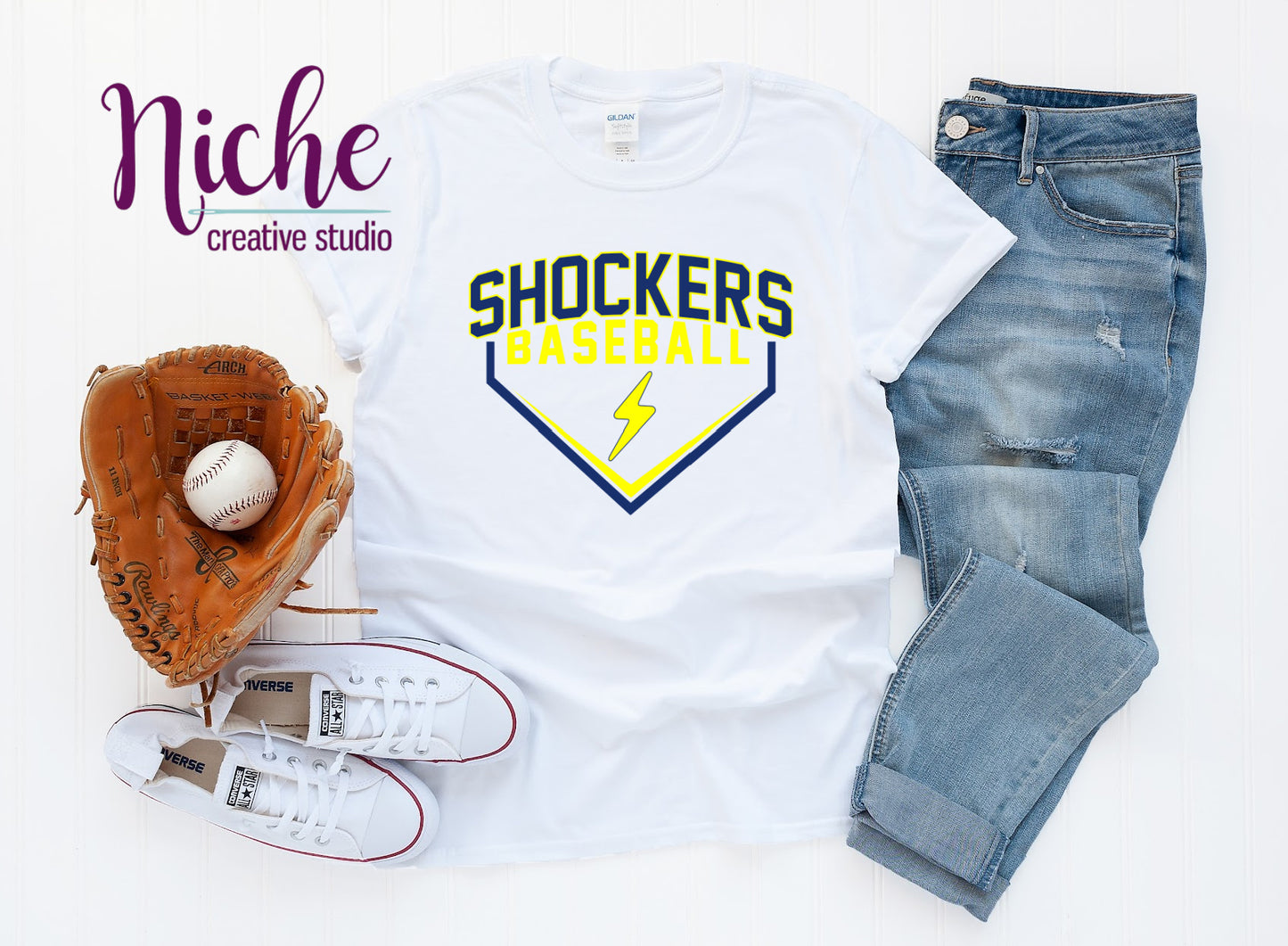 -BAS1635 Shockers Baseball Decal