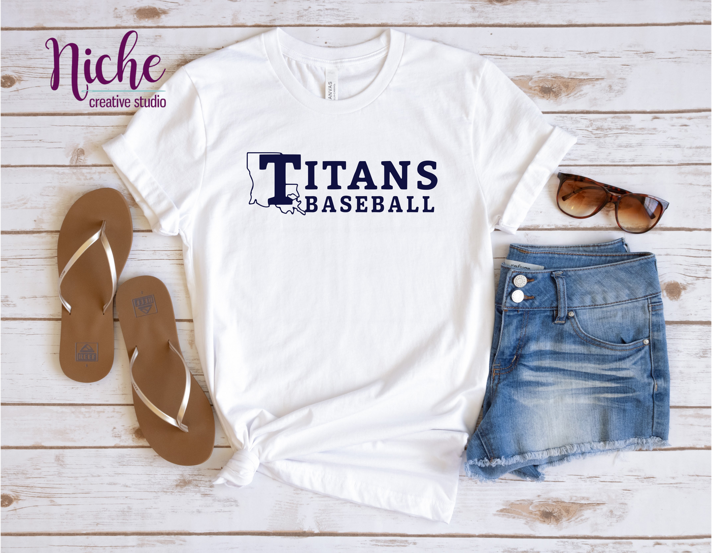 -BAS1636 Titans Baseball Decal