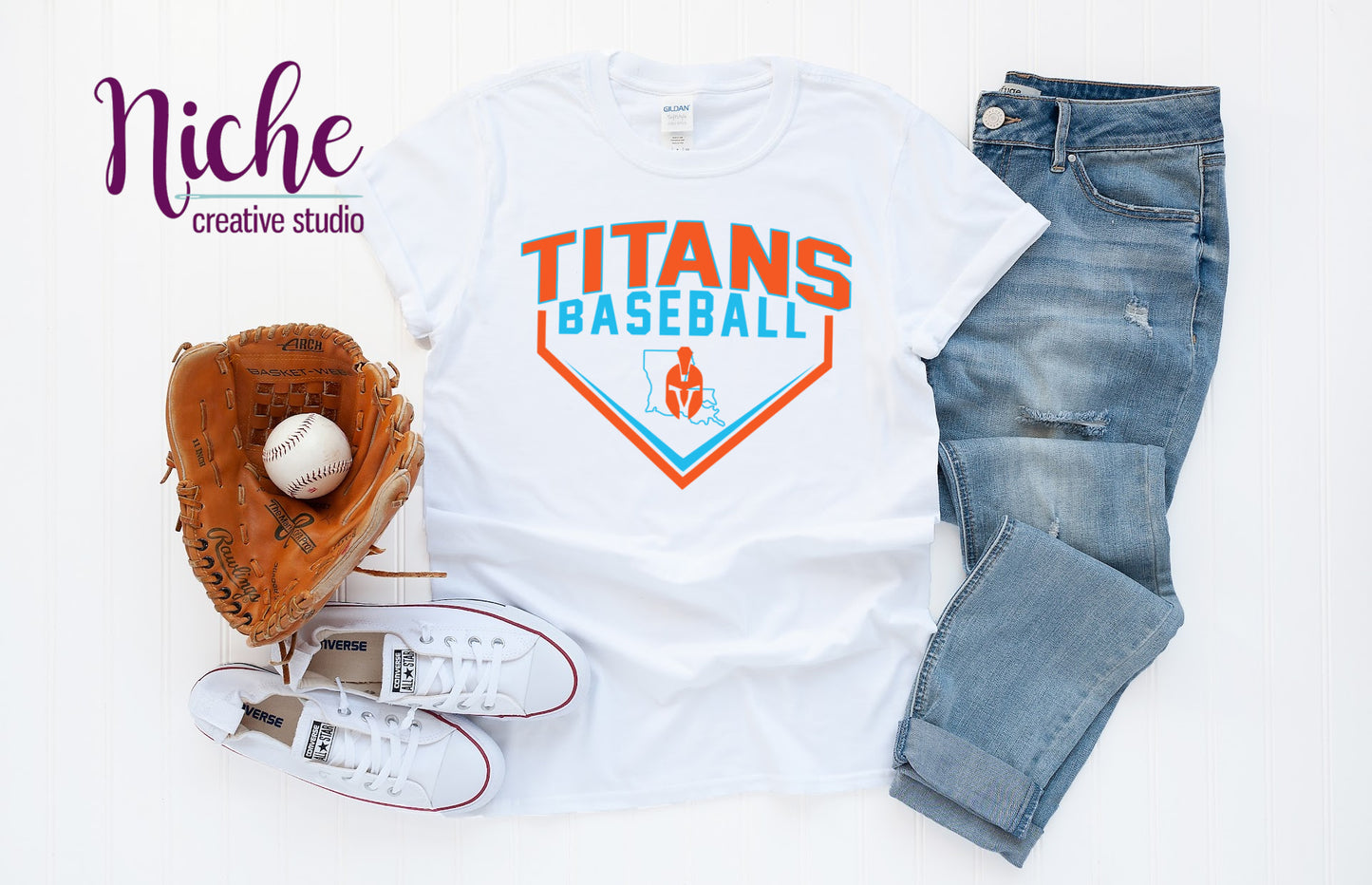 -BAS5121 Titans Baseball Decal