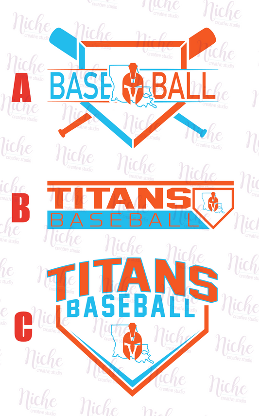 -BAS5121 Titans Baseball Decal
