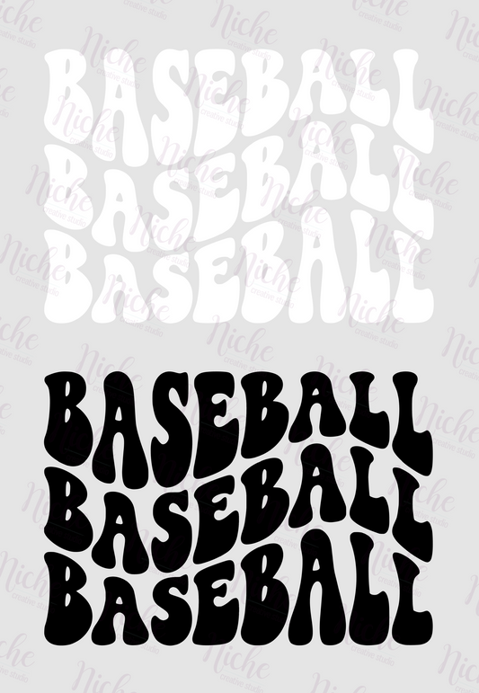 -BAS1703 Baseball Repeat Groovy Decal