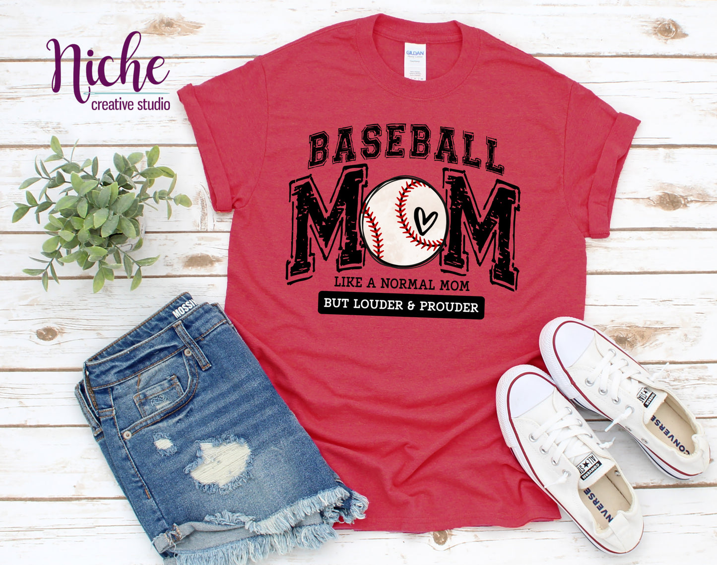 -BAS1755 Baseball Mom Louder Prouder Decal