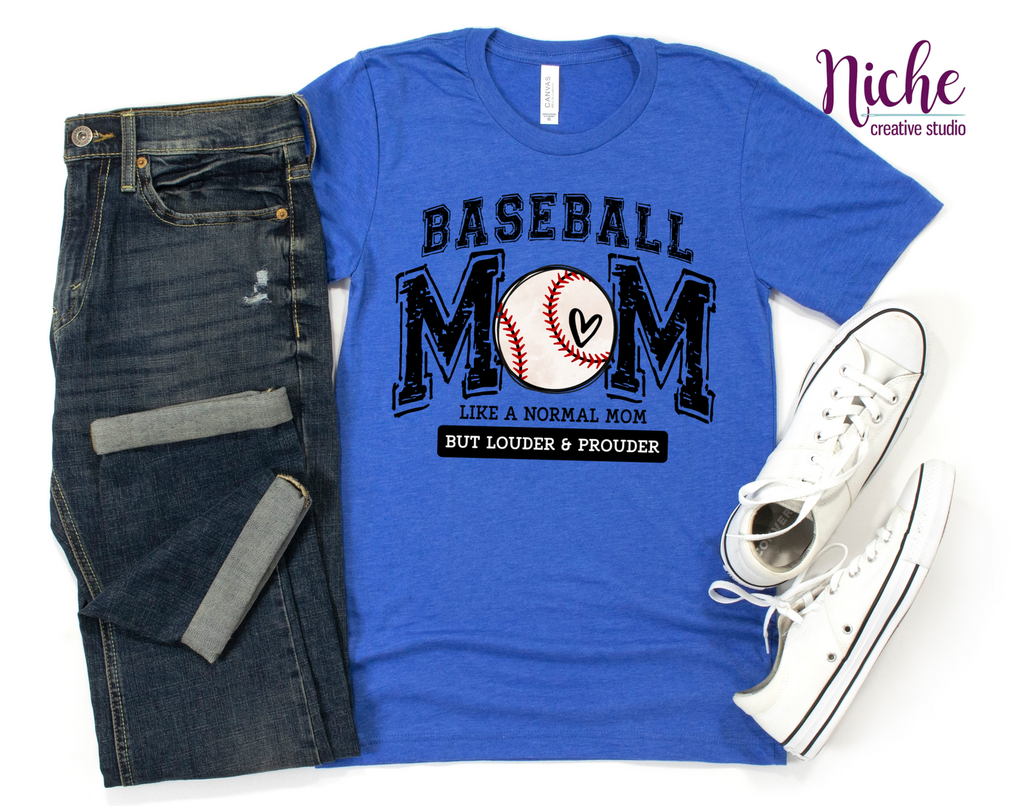 -BAS1755 Baseball Mom Louder Prouder Decal