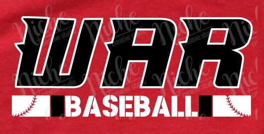 -BAS2597 War Baseball Decal