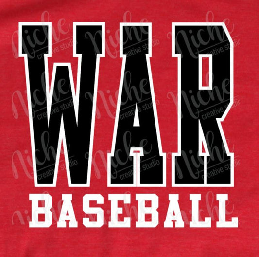 -BAS2598 War Baseball Decal