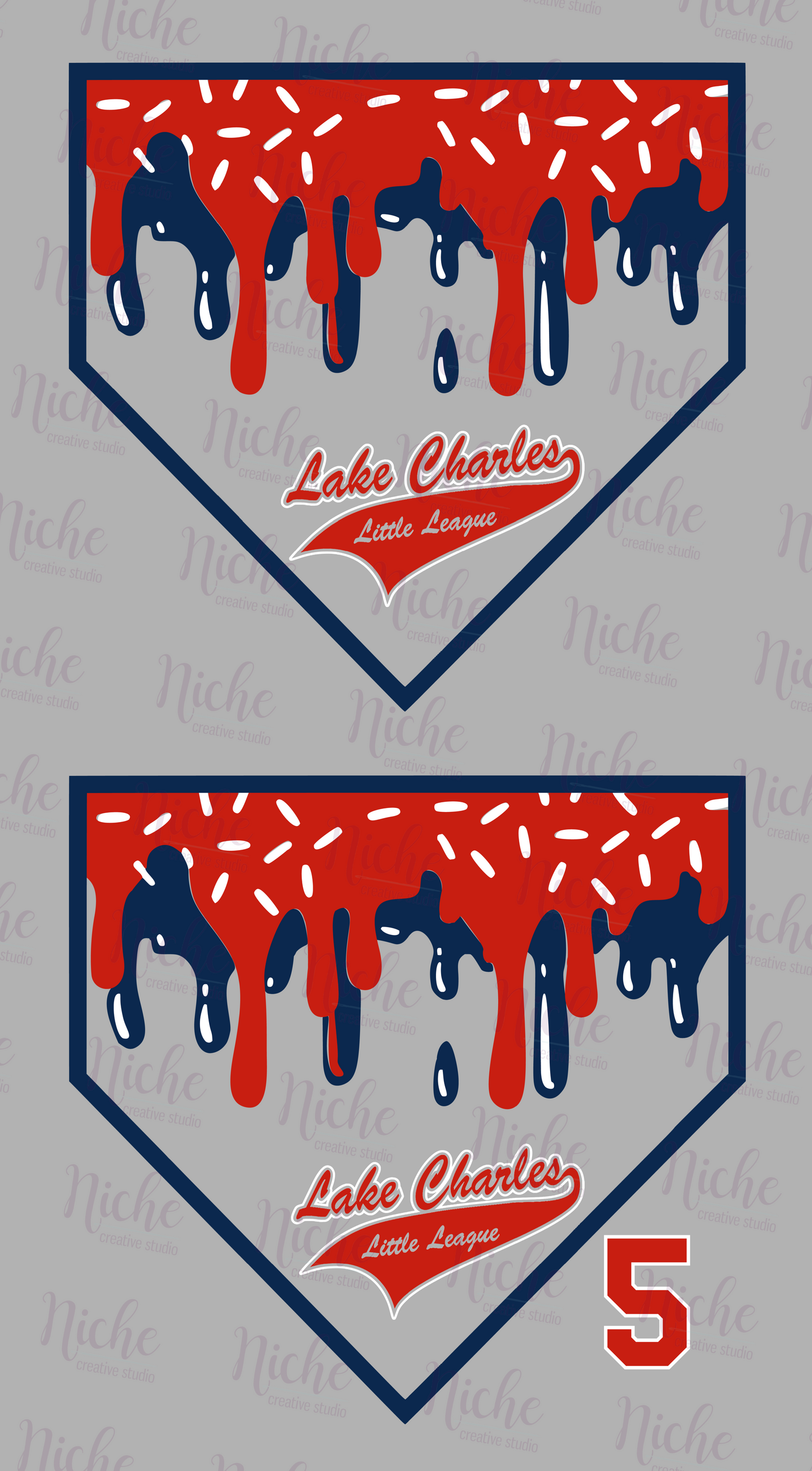 -BAS3057 Lake Charles Little League Drip Decal