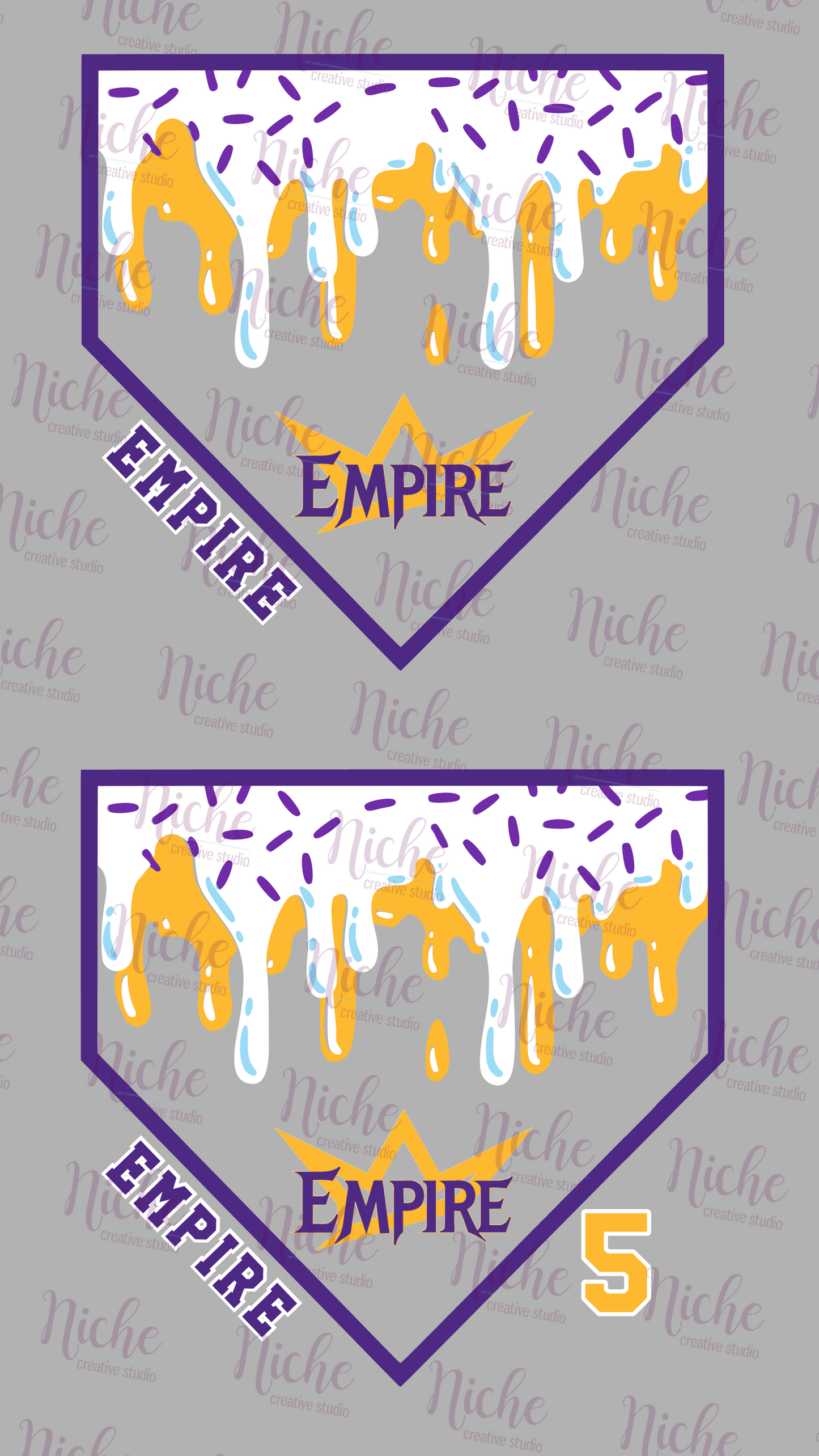 -BAS3097 Empire Baseball Drip Decal