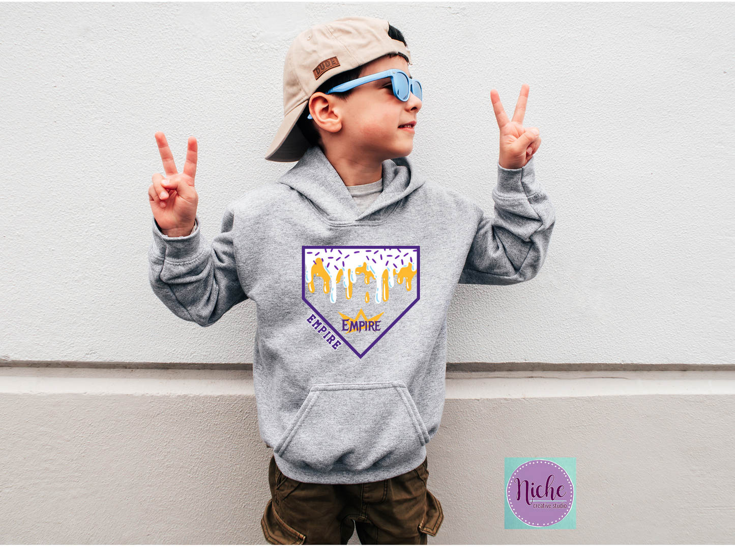 -BAS3097 Empire Baseball Drip Decal