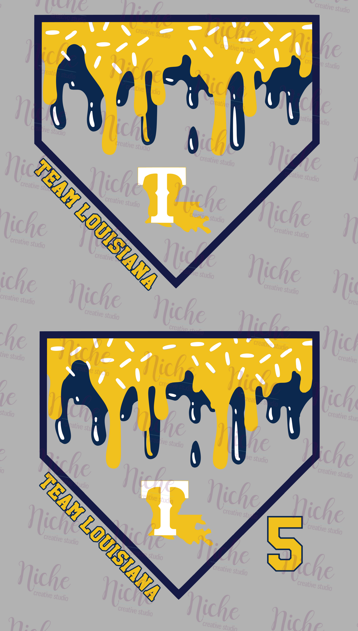 -BAS3100 Team Louisiana Drip Decal