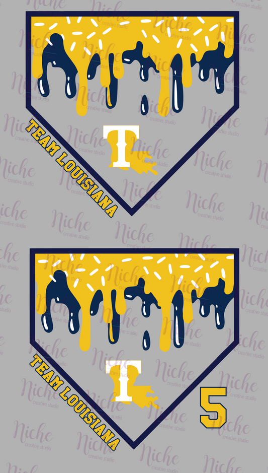 -BAS3100 Team Louisiana Drip Decal