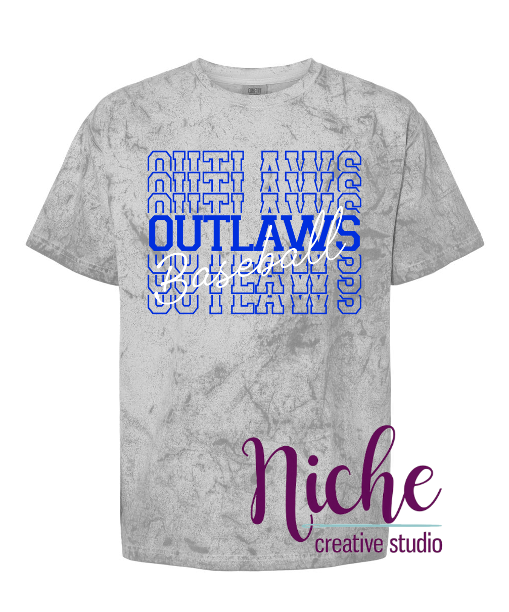 -BAS3175 Outlaws Baseball Repeat Decal